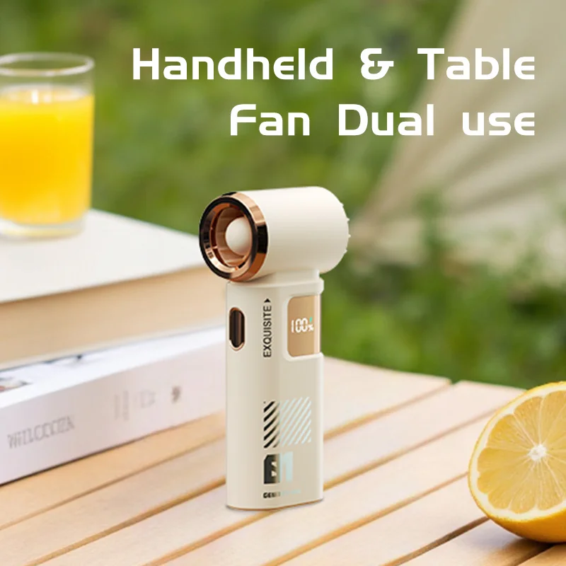 

Handheld Fan Strong Turbo Fan 120 Levels LED Screen 3600mAh Battery Portable Pocket Fan For Gift Outdoor Camping Desktop fan