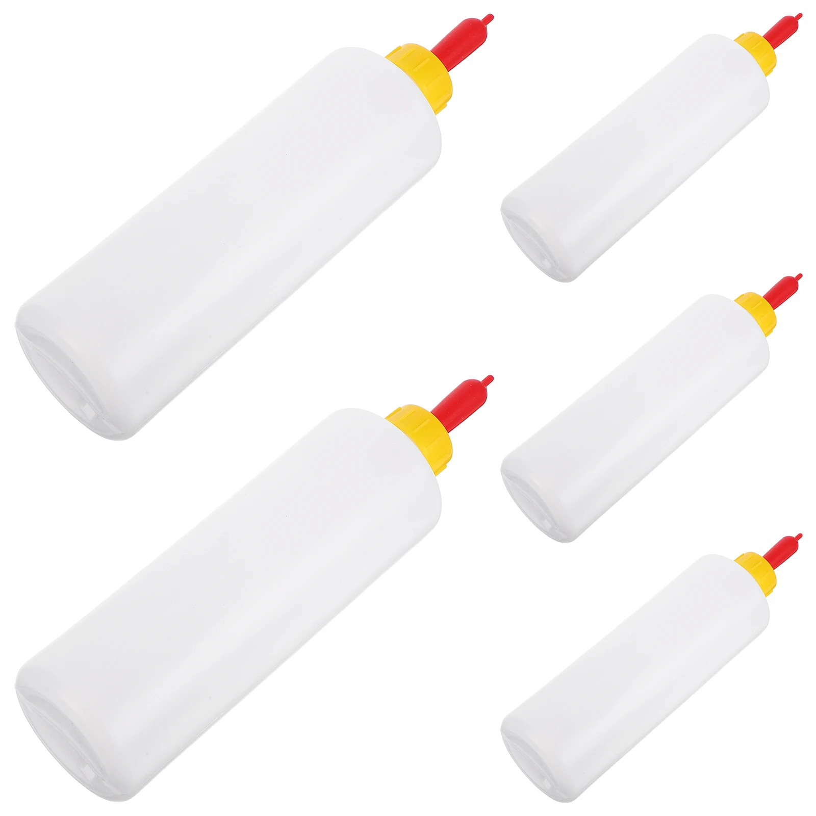 

5 Sets 400Ml Small Animal Milk Bottle For Lamb Calf Pig Durable Plastic Feeding Portable Nursing Jug Livestock Bucket Young