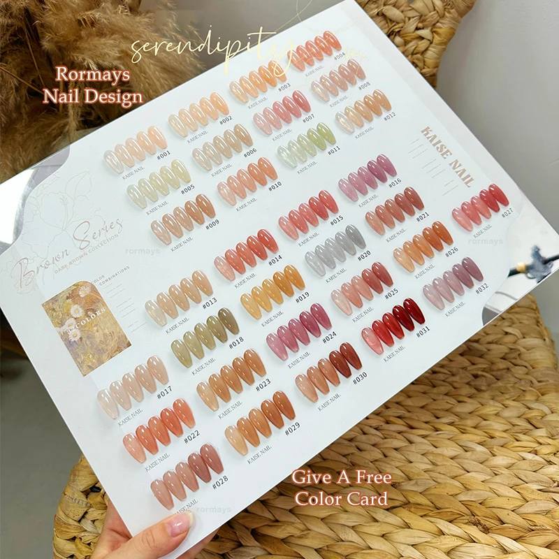 

Rormays nude ice permeating gel polishing 32 color set varnish gel UV LED lasting whitening ice tea skin permeating nail art