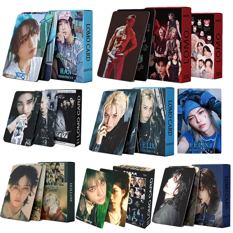 

55 шт./компл. Kpop StrayKids SK Zhop Hiptape Hop Lomo открытки фотокарточки для фанатов коллекция подарков