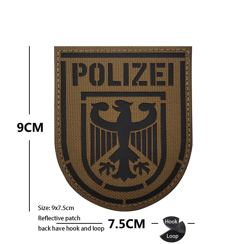 New Reflective IR Fabric German Flag Jungle Camouflage Armband Morale Tactical Night Identification Backpack Patches