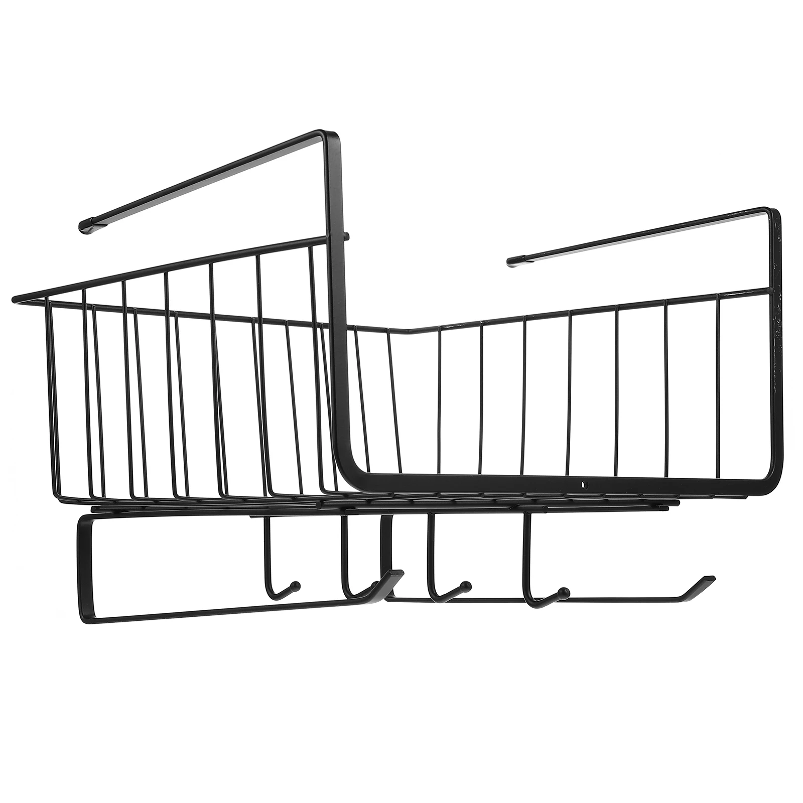 

Cabinet Hanging Basket Under Shelf Storage Carbon Steel Black Office ganizer Kitchen Pantry Wire Basket Holder