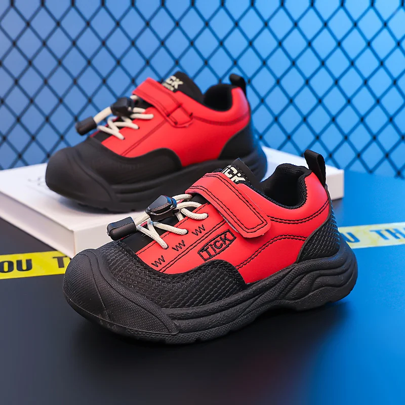 

Autumn Leather Boys' Sports Shoes 2025 Girls' Outdoor Shoes Breathable Kids Casual Sneakers Soft Soled Children Walking Shoes