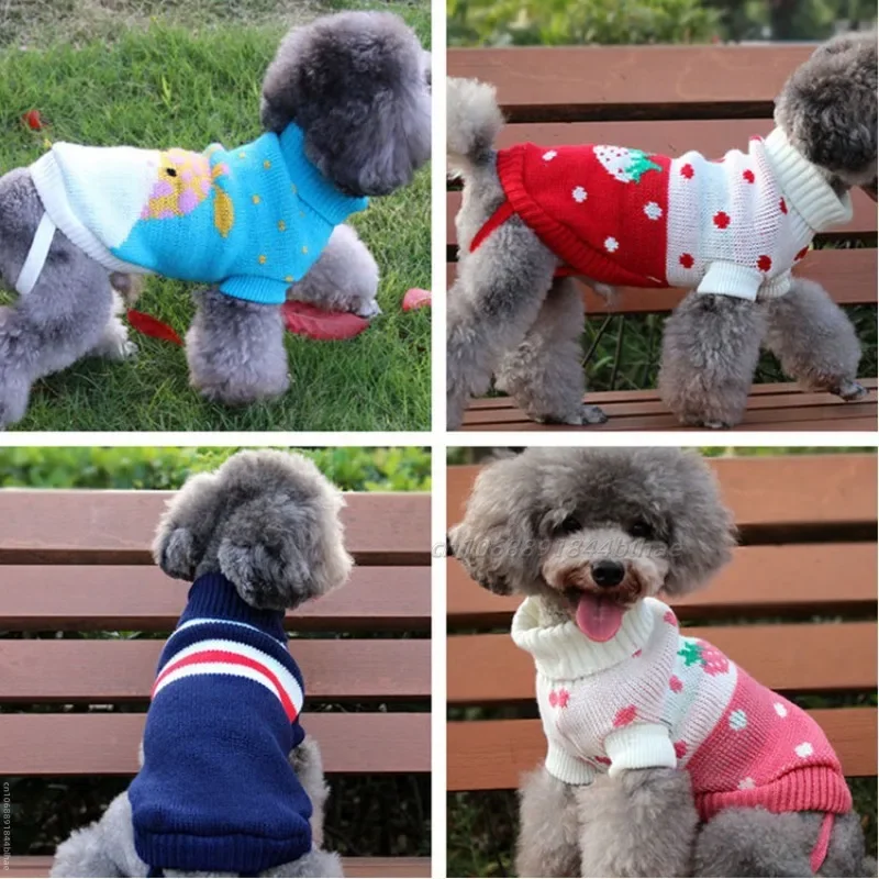 Small Cat Dog Sweater Pullover Winter Dog Clothes for Small Dogs Chihuahua Yorkies Puppy Jacket Pet Clothing Christmas