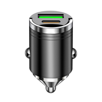 Dual USB Car Charger Adapter Mini Size with 36W Output Fast Charging and Intelligent Circuit Protection for Vehicles