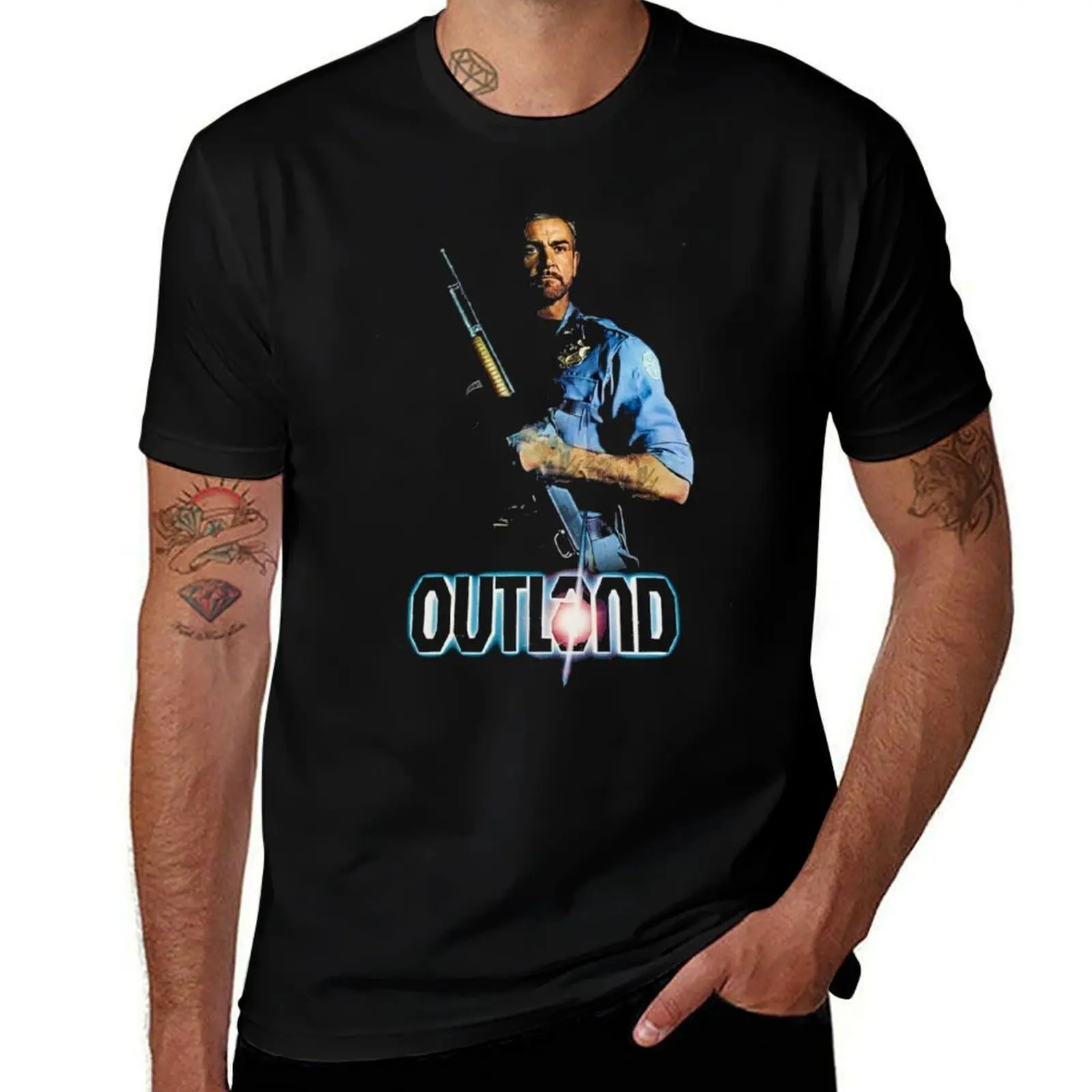 Outland (Transparent) T-Shirt Simple Solid Color Crew Neck Tee