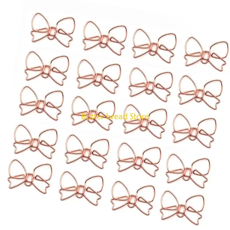 W89C 100PCS Powknot Paper Clip Metal Paper Clip Clip Clip for File Paper Photo Photo Acket