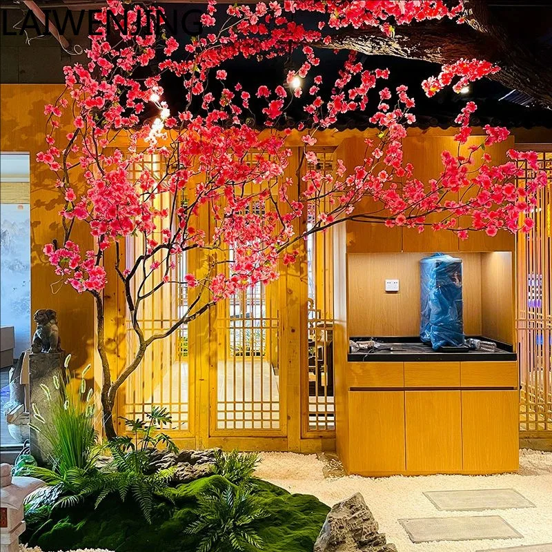 HLZ Artificial Peach Blossom Tree New Year Decoration Large Cherry Blossom Tree Hotel Club Indoor and Outdoor Wishing Tree