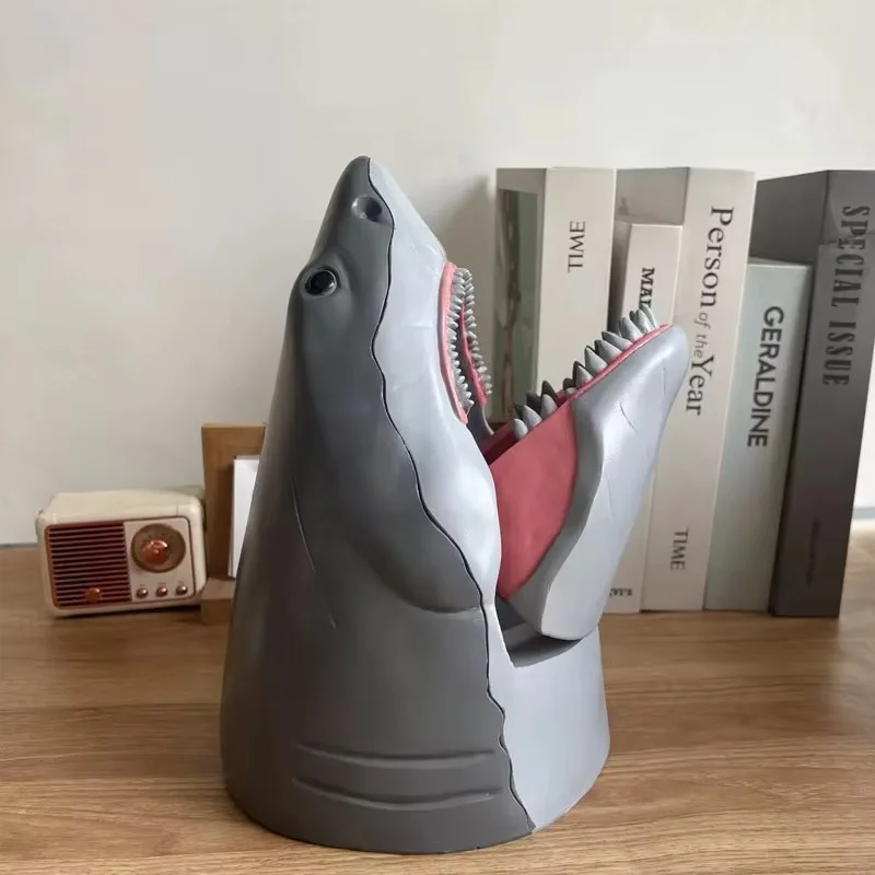 

Jaws 50th Anniversary Popcorn Bucket Shark-Shaped Popcorn Bucket Party Items Funny Ornaments Halloween Supplies Gift For Friend