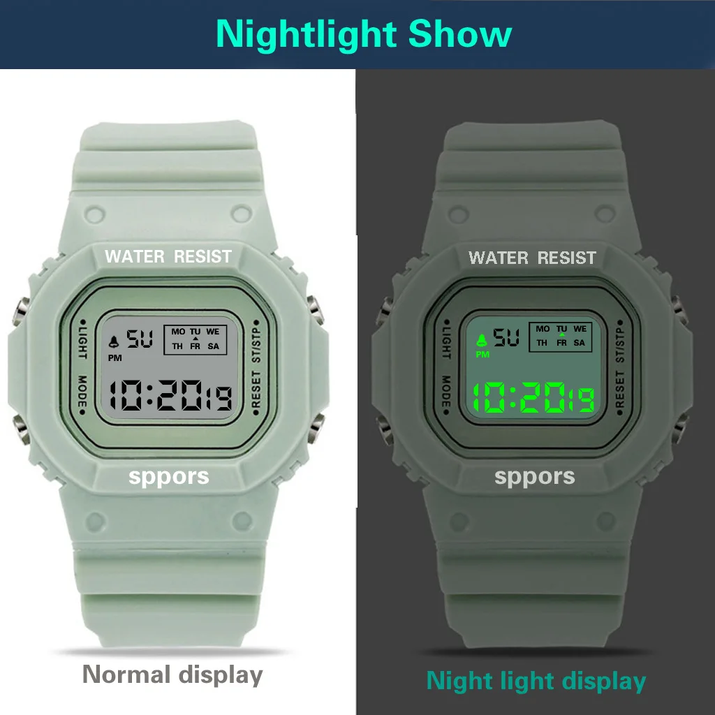 YIKAZE Silicone Jelly Women Watches Waterproof Sport Watch For Women Men Reloj Digital Mujer Relogio Feminino Ladies Clock