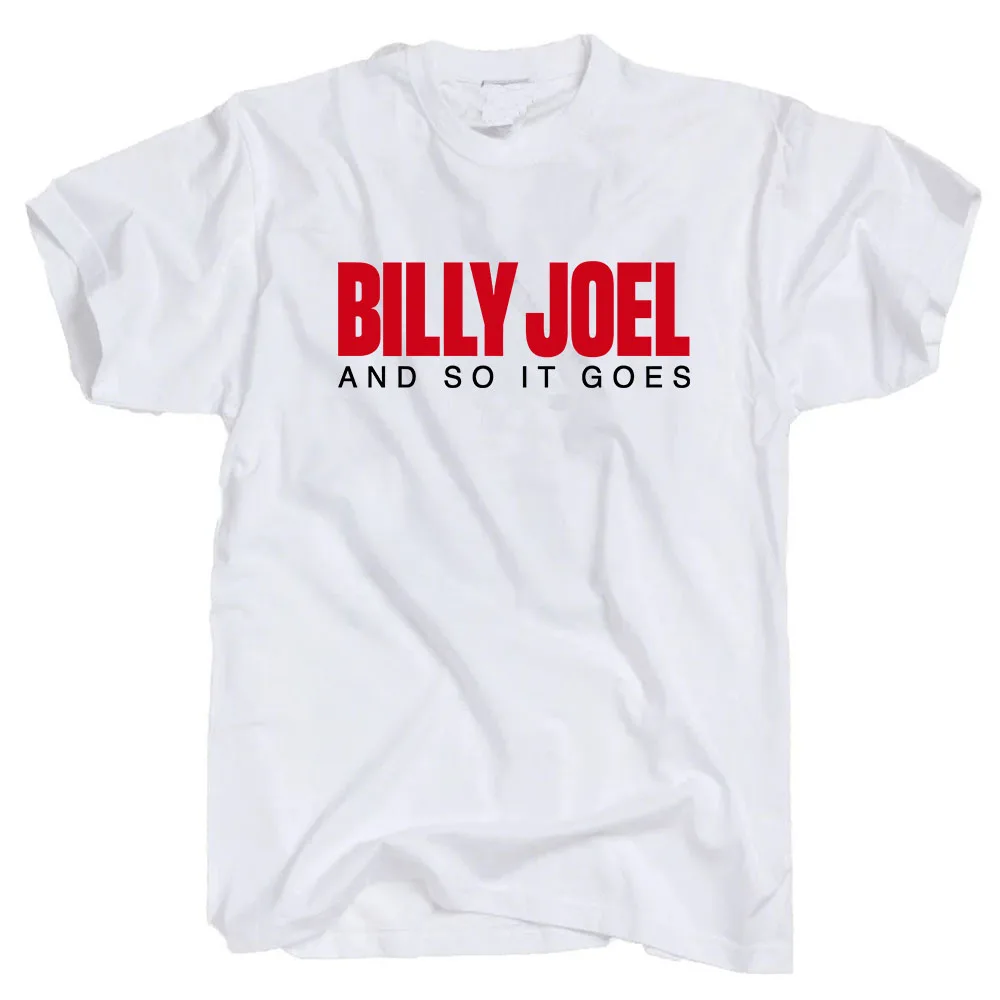 

Billy Joel and So It Goes Title T-Shirt Short Sleeve Summer Male Tshirts Casual Hip Hop Unisex Streetwear Singer Printing Tees