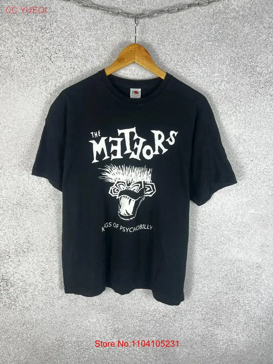 The Meteors KINGS OF PSYCHOBILLY Punk Band short sleeve black shirt KV21301