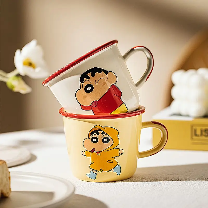 

Cute Crayon Shin-Chan Series Coffee Mug Cartoon Ceramic Tea Cup Coffee Cup Office Cup Ceramic Mug Milk Mug Couple Gift