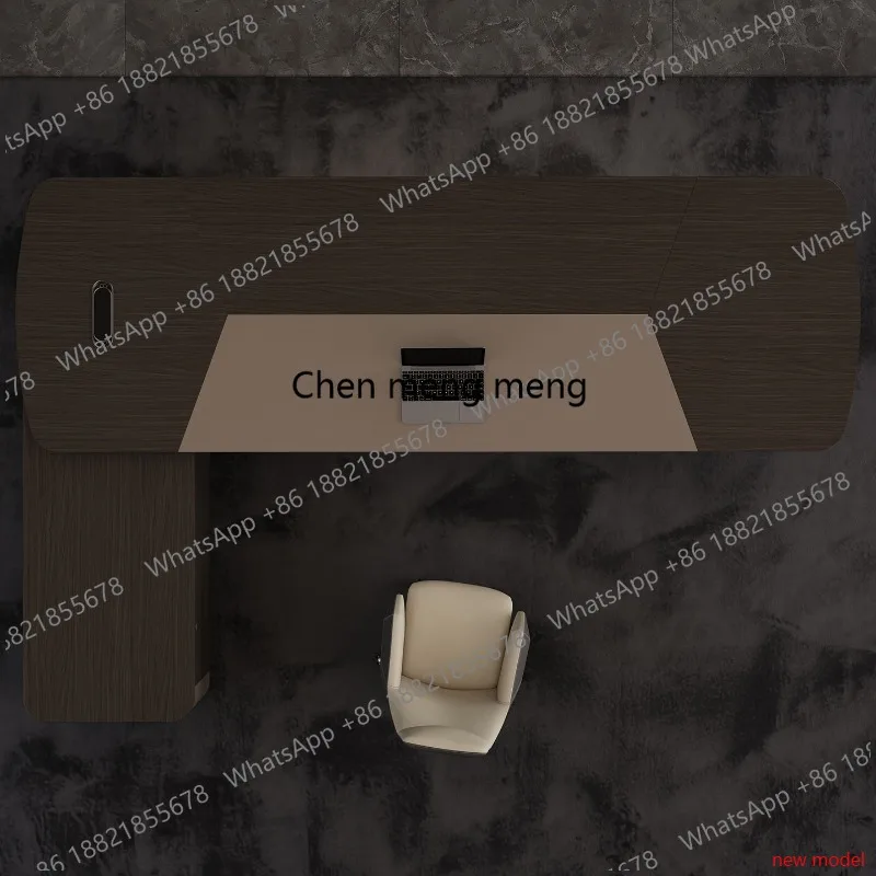 H178High-end wood grain light luxury minimalist desk boss table high-end desk, president table