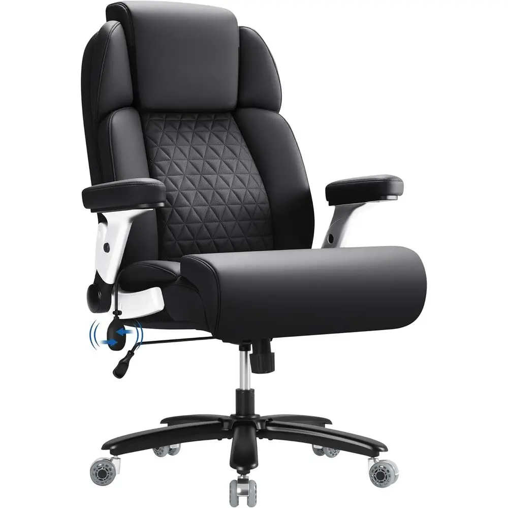 500lb Capacity High-Back Ergonomic Office Chair with Adjustable Lumbar Support for Heavy Duty Use