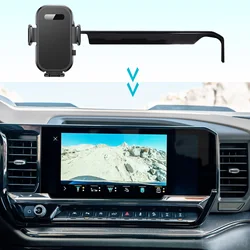 Car Mount for Chevrolet Silverado 2022 2023 2024 Screen Panel Fixed Base Mobile Phone Holder Wireless Charging Car Accessories