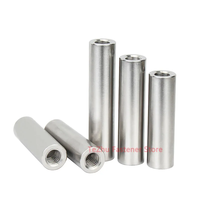 M5 Female Thread Double Ended Cylindrical Pin 304 Stainless Steel Locating Dowel Pin Both Ends with Hole Column Length 6-120mm