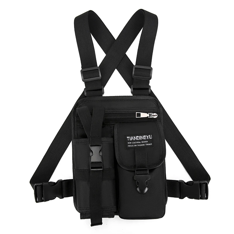 Тактическая нагрудная сумка в стиле хип-хоп, уличная сумка, функциональная нагрудная сумка унисекс, регулируемая сумка Fiskoracic, мужской жилет на открытом воздухе, рюкзак
