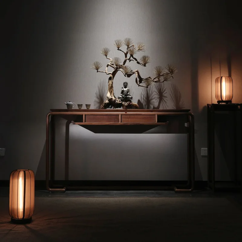 

Solid wood entrance table, living room door entry plan, modern simple entrance platform, middle hall end view platform