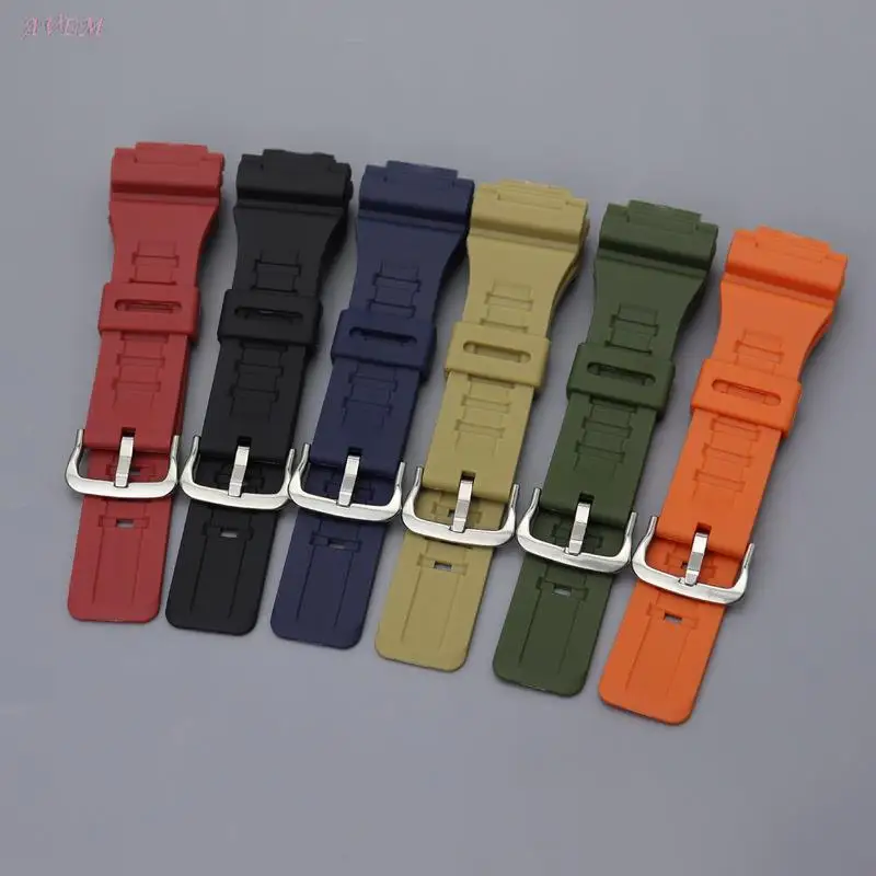 Gummi Einfarbig Armband Für Casio AQS810 W-735 AEQ110 W735 Silikon Armband Langlebig Armband Konvex 18mm Uhr Zubehör
