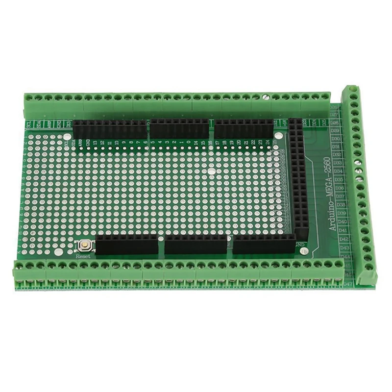 Hot-For Mega 2560 R3 Double-Side PCB Prototype Screw Terminal Block Shield Board Expanding Board