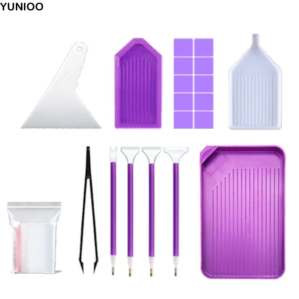 5D bricolage diamant peinture outils ensemble artisanat Art outil diamant broderie plateau Kits argile plateau rouleau stylo perceuse plaque ensemble d'outils chambre