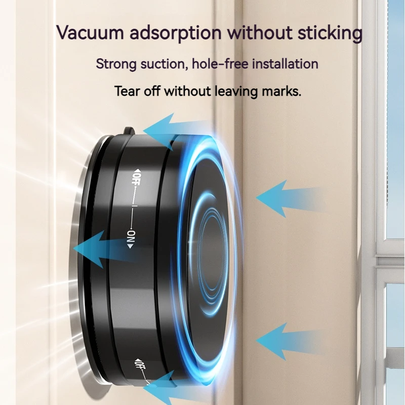 범용 진공 흡입 자기 전화 홀더: 휴대폰과 호환 가능, 자동차, 주방, 욕실 및 체육관 미니 마운트에 적합