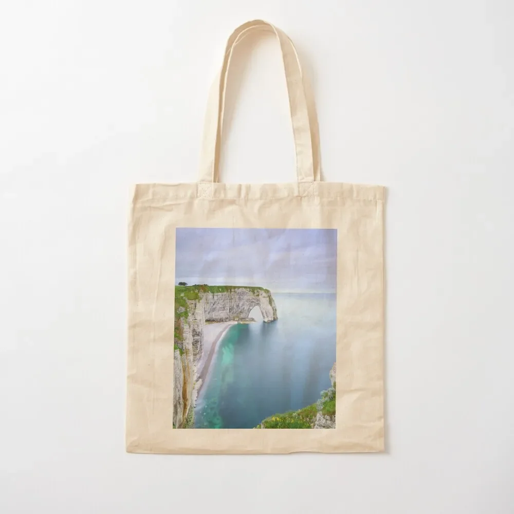 

Etretat, la Manneporte arch. Long exposure. Normandy, France. Tote Bag custom canvas bag canvas bags Tote Bag