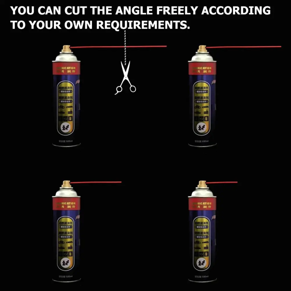 

100 шт. гибких удлинительных трубок для спрея от ржавчины, пластиковые сменные трубки для распылителей, для обслуживания автомобилей и дома