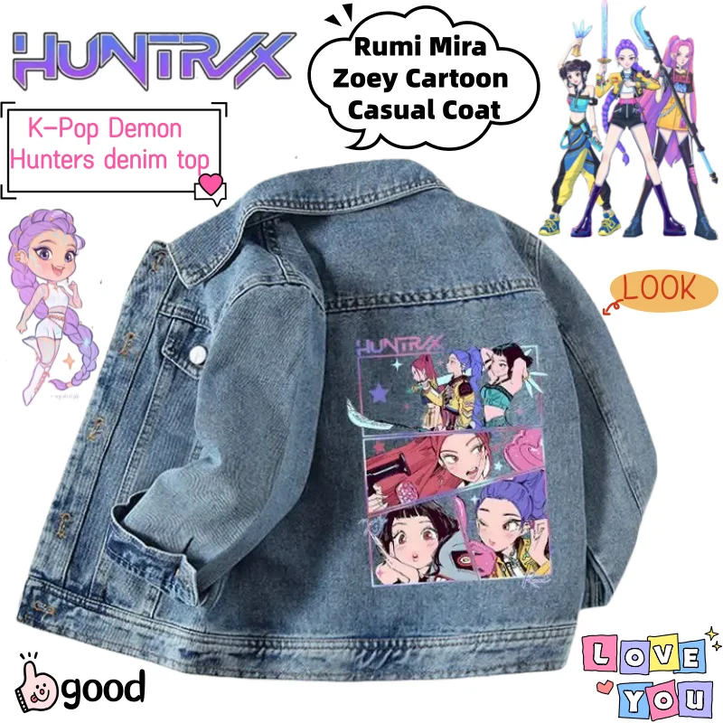 K-Pop chasseurs de démons Rumi Mira Zoey dessin animé périphérique secondaire décontracté veste créative automne veste haut cadeau de vacances