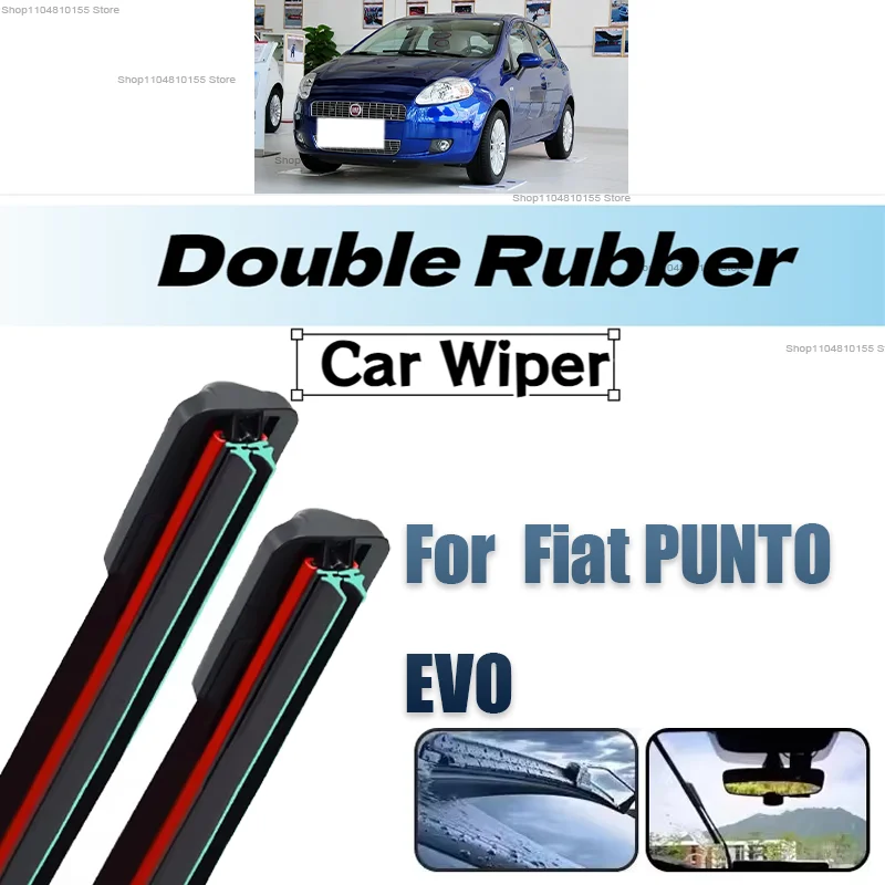 

Car Windshield Windscreen Front Rear Wiper Blade Rubber Accessories For Fiat Punto Evo Grande Punto 2005-2011 26" 15" 12"
