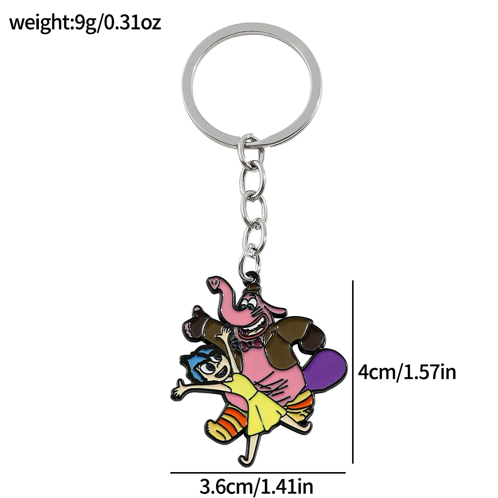 Disney Fashion Classic Inside Out Keyring Cartoon Anime Inside Out Key Chain For Friends Backpack Ornament Gifts