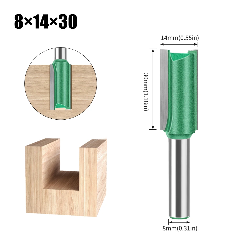 3mm-20mm Durchmesser 8mm Schaft Gerade Bit Wolfram Hartmetall Einzigen Doppel Flöte Router Bit Holz fräser Für Holz Werkzeug