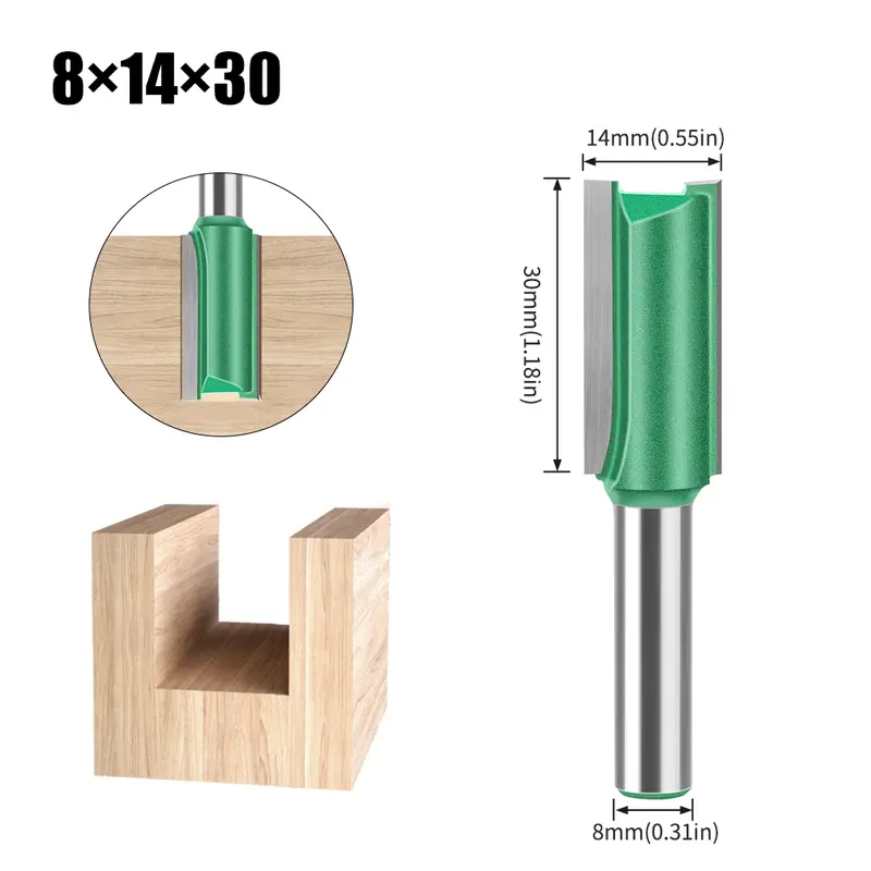 3mm-20mm Diameter 8mm Shank Straight Bit Tungsten Carbide Single Double Flute Router Bit Wood Milling Cutter For Woodwork Tool - Image 17