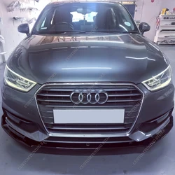 광택 블랙 프론트 범퍼 립 스플리터 스포일러 Retroft For Audi S1 A1 8X S-line 4 도어 Sportback 2014-2018 Bodykits Tuning
