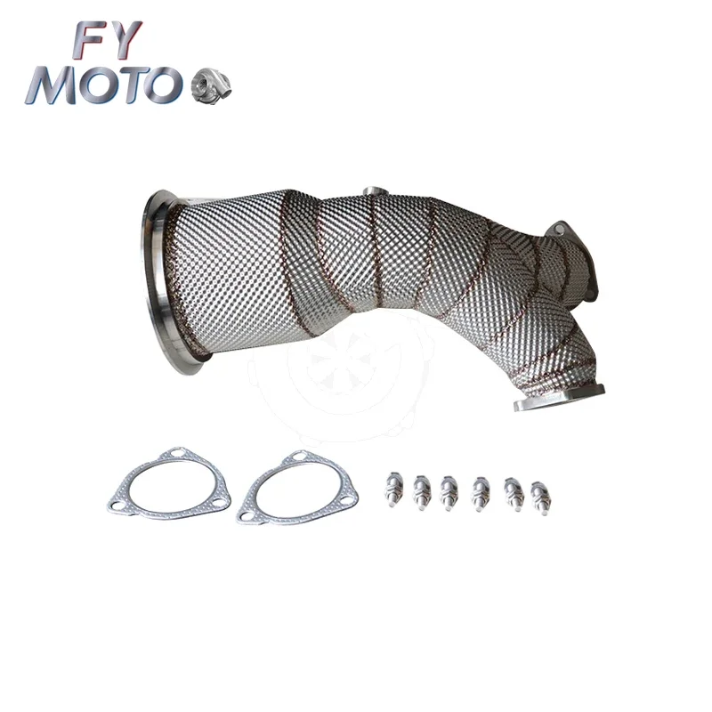 Downpipe for Au di SQ5 B9 3.0 TFSI V6 TURBO 17-18 with Heat Shield