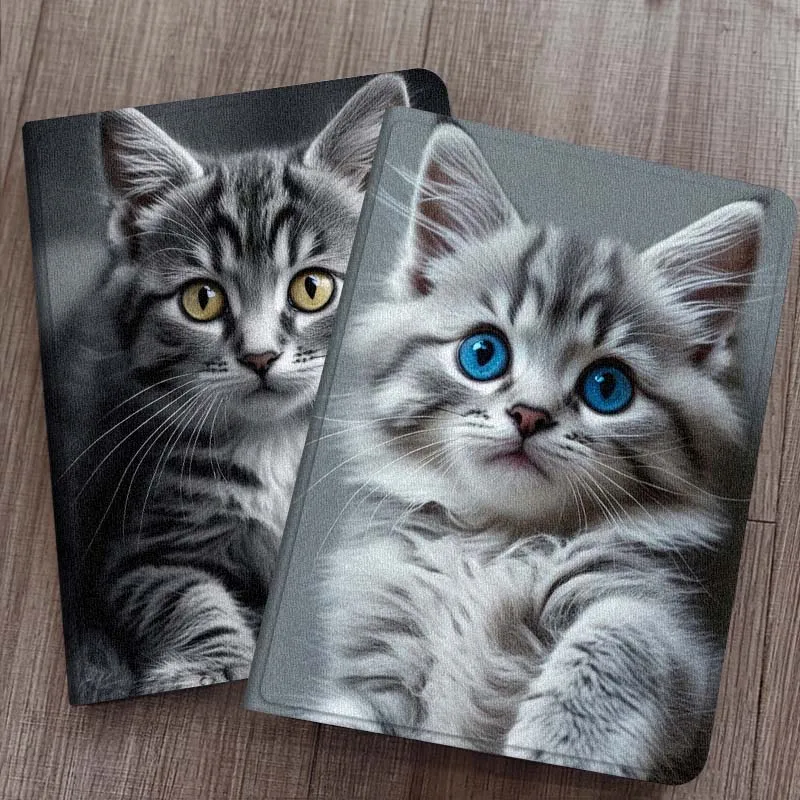 

Cat Cute Chic Pattern For Samsung Galaxy Tab S11 A11 A9 A8 S6 A 10.1 A7 10.4 Plus 2025 2023 2022 Tablet Case