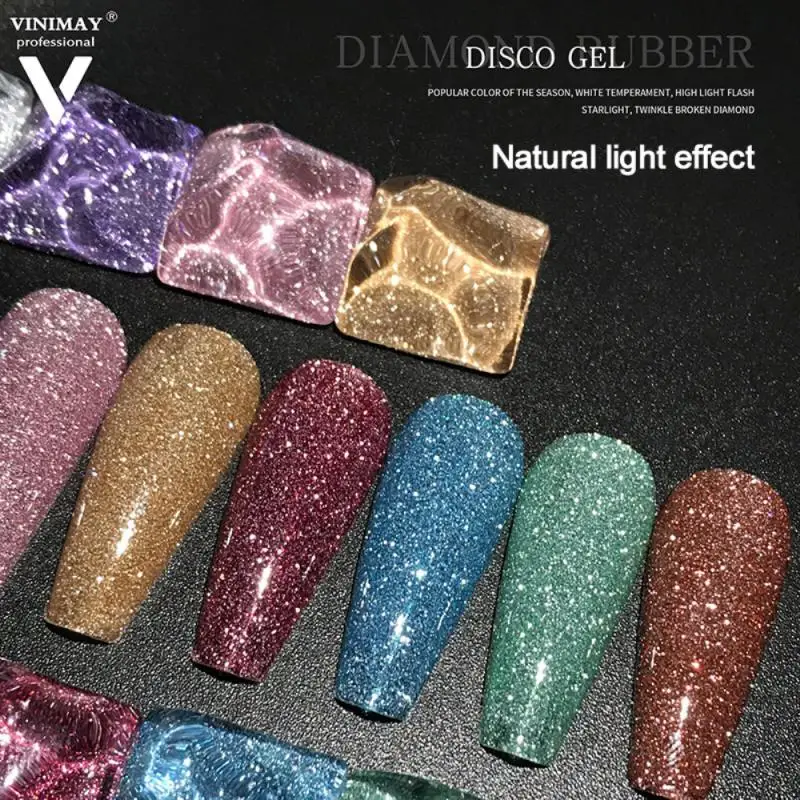 Nagellak Sprankelende Glanzende Nagelgel 18 Kleuren Manicure Reflecterende Glitter Nagellak Gel Diy Nagels 15Ml Nagelaccessoires