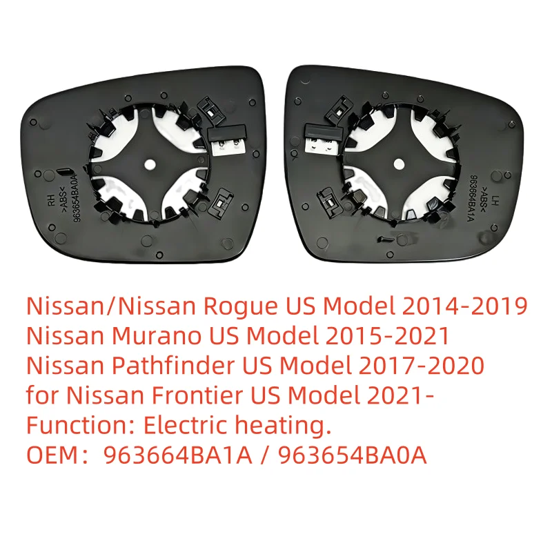 For Nissan Nissan American version of the Qijun Loulan Explorer lens, reverse mirror,heated glass rearview mirror, reflector