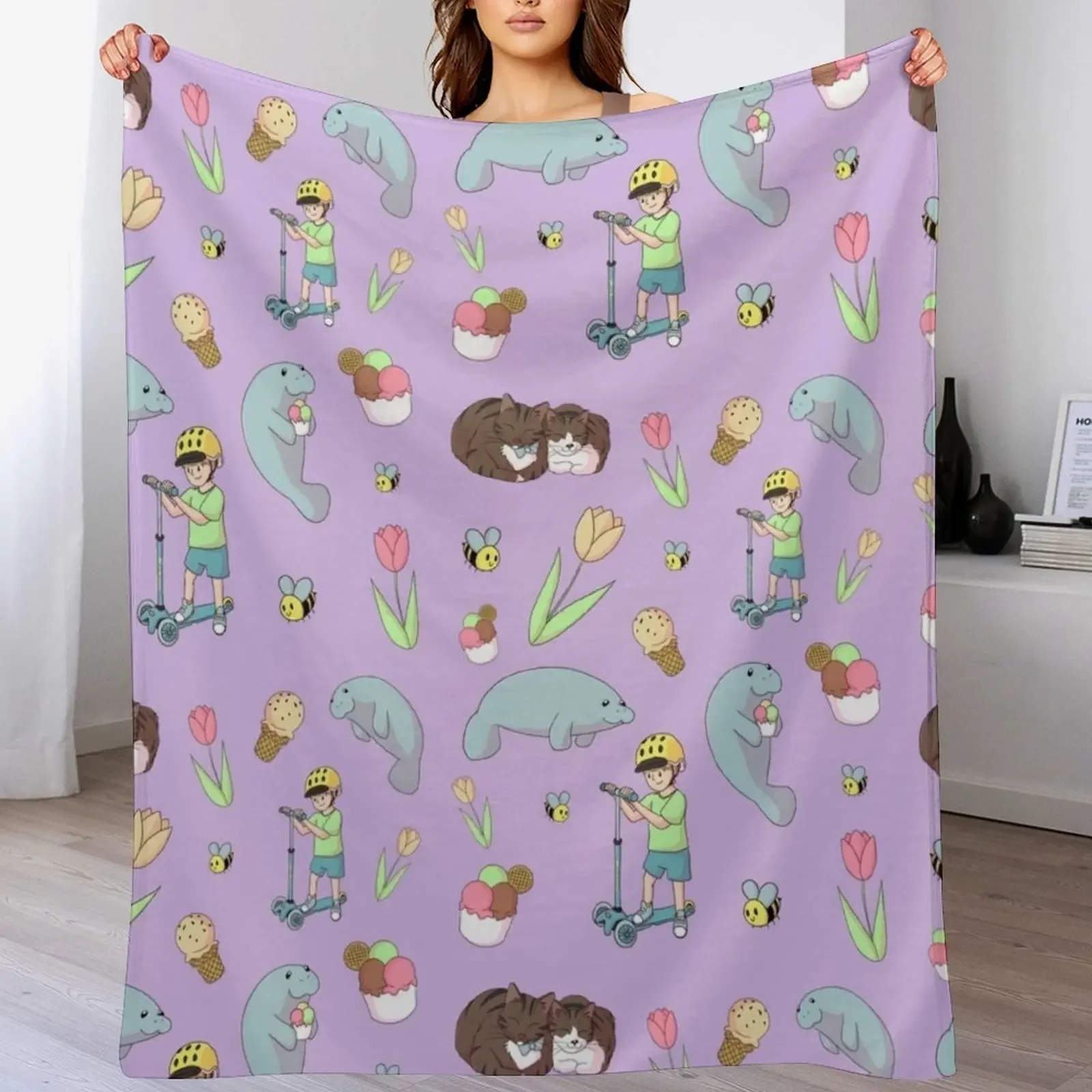 Baby Blanket! Throw Blanket Thin Soft Blanket for Summer Night Sleeping