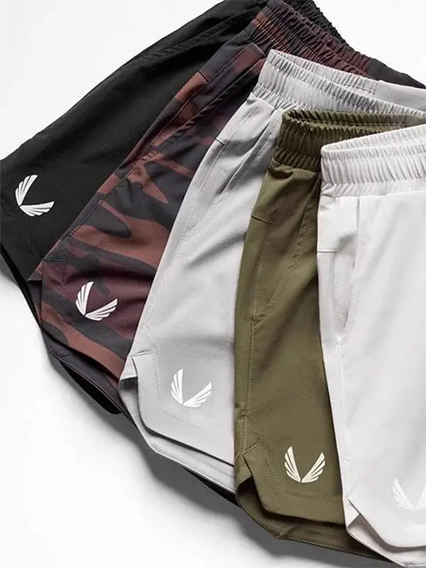 

Мужские летние спортивные брюки для тяжелой атлетики, дышащие, быстросохнущие, эластичные, тканые, длиной до колена, в американском стиле