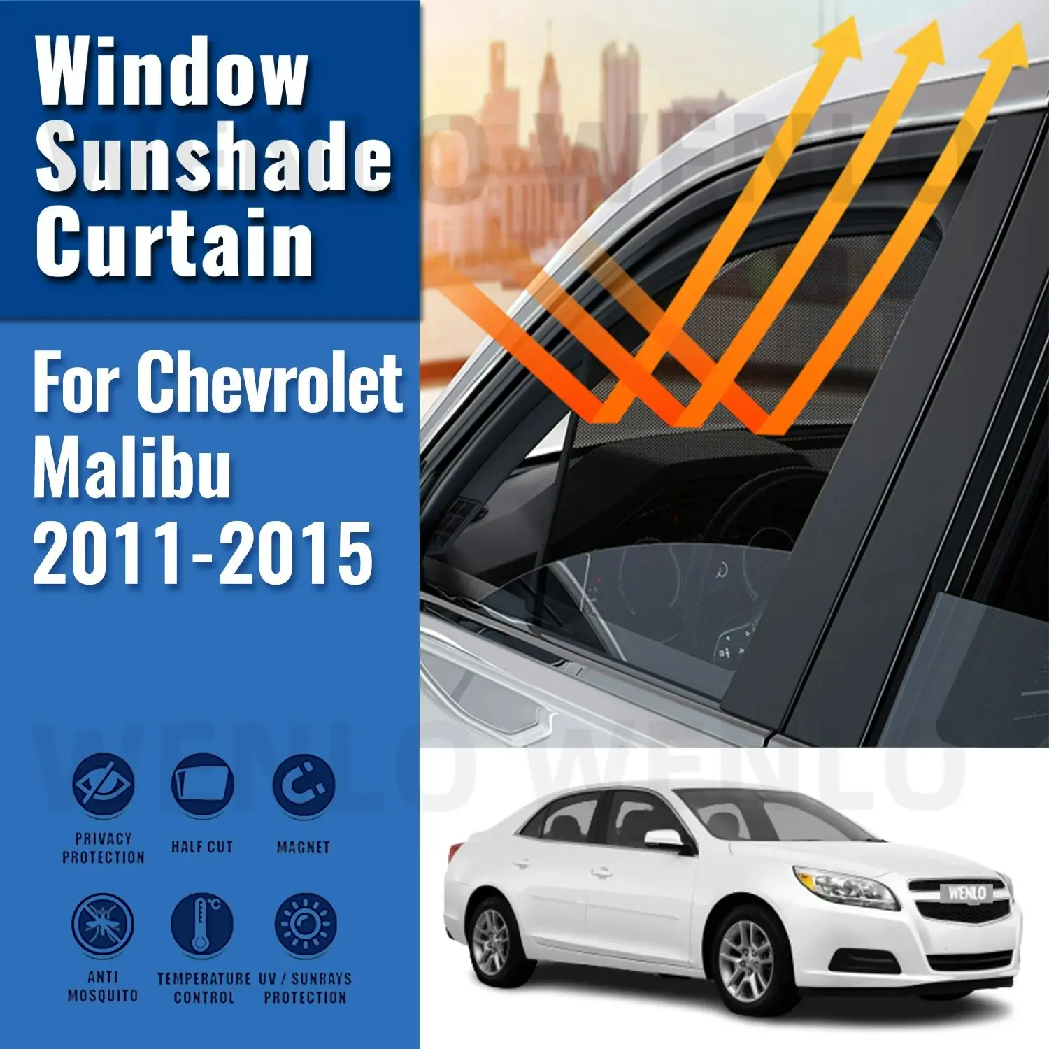 

For Chevrolet Holden Malibu V300 2011-2015 Magnetic Car Sunshade Visor Front Rear Windshield Curtain Side Window Sun Shade