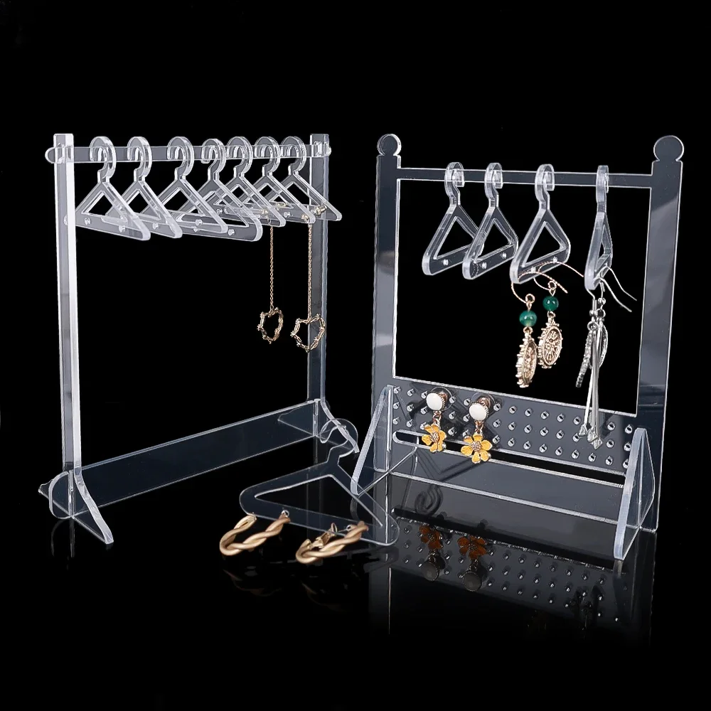 Coat Hanger Rack Earring Display Stand Large Capacity Jewelry Storage Jewelry Organizer Show Case Earring Hook for Girl DIY Gift