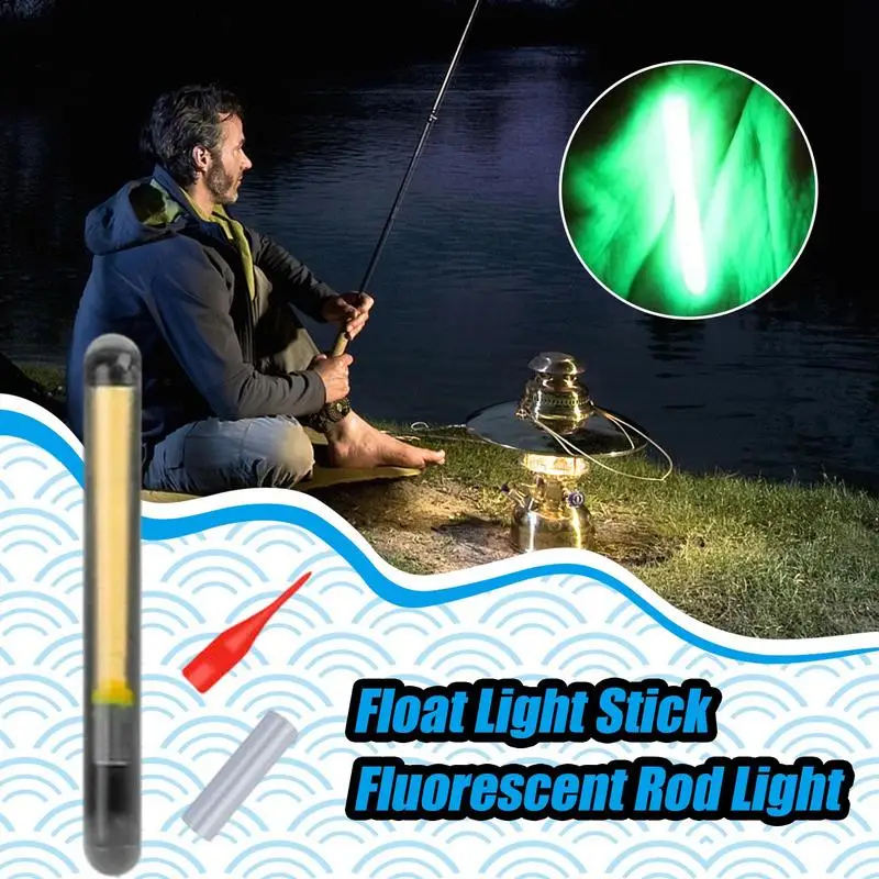 Fishing Rod Glow Stick 50x Fluorescent Sticks For Night Fishing Floats Terminal Tackle Glow In The Dark Fishing Float