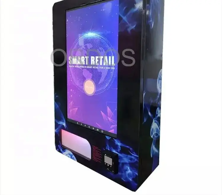 Hot Sale 32-Inch Touch Screen Wall Mounted Vending Machine with ID Reader Coin Credit Card Token QR Code Payment Systems