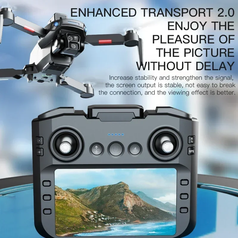 Controle de tela ultra grande PRO drone 4K câmera de alta definição FPV sem escova para evitar obstáculos controle remoto de retorno automático