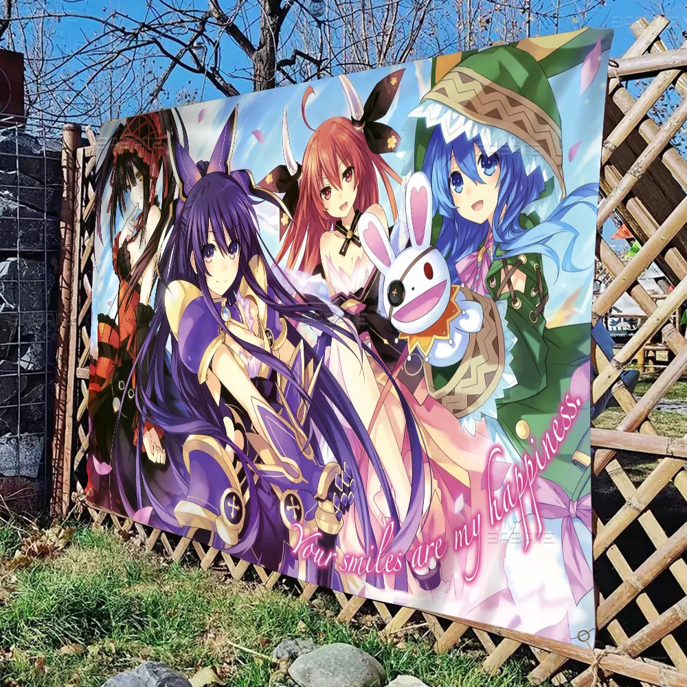 Anime DATE A LIVE Retro Flags Multiple Choice Living Studio Booth Interior Decoration Banner