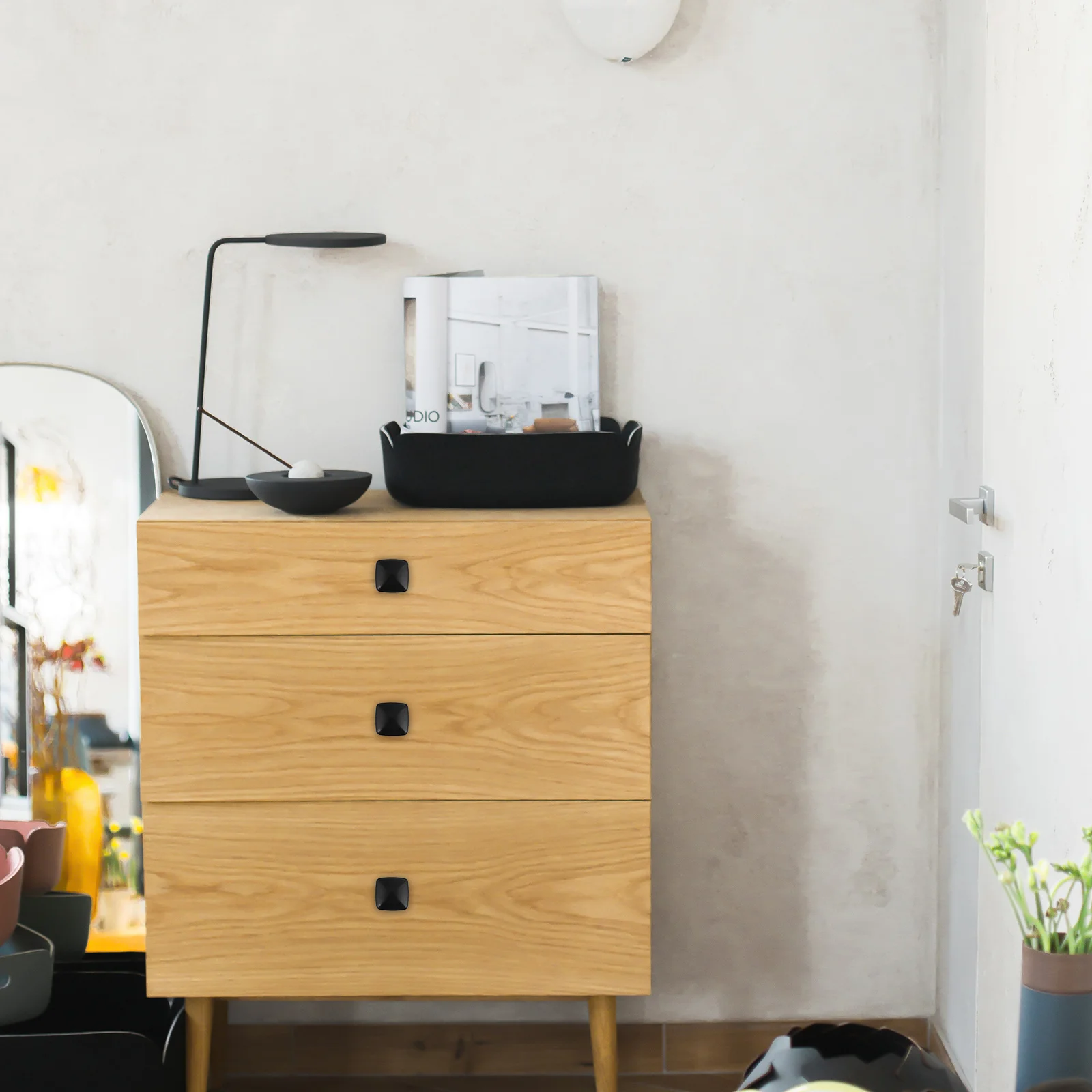 

12pcs Small Cabinet Pulls Aluminum Square Drawer Handles European Style For Wardrobe Cupboard Door Hardware Fittings