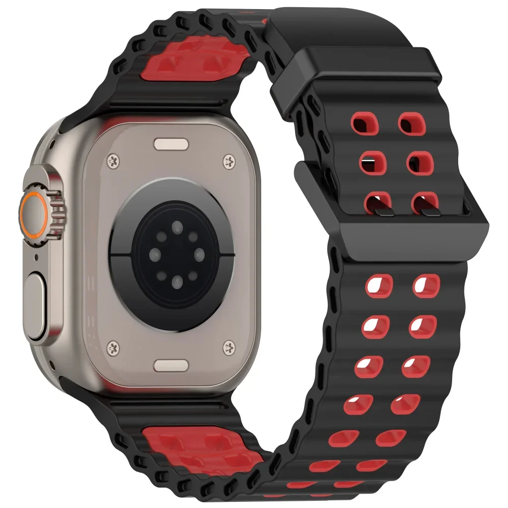 حزام سيليكون لساعة أبل الترا 3 49 مللي متر 11 10 9 8 7 45 مللي متر 46 مللي متر مريح اللون مطابقة الفرقة ل iWatch 6 5 4 SE 44 مللي متر حزام