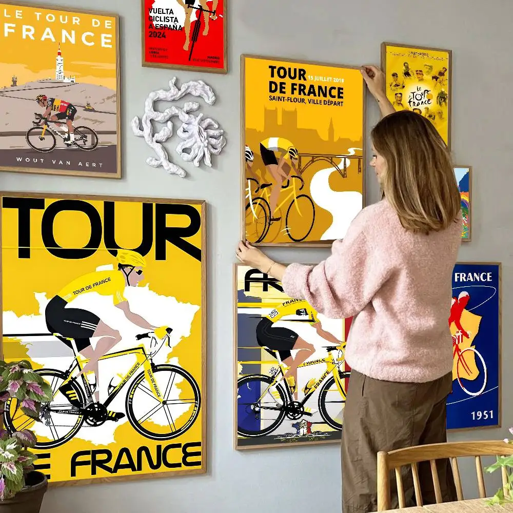 جولة F-فرنسا DIY ملصق لاصق ورق أبيض يطبع الملصقات الفنية الشمال ديكور المنزل